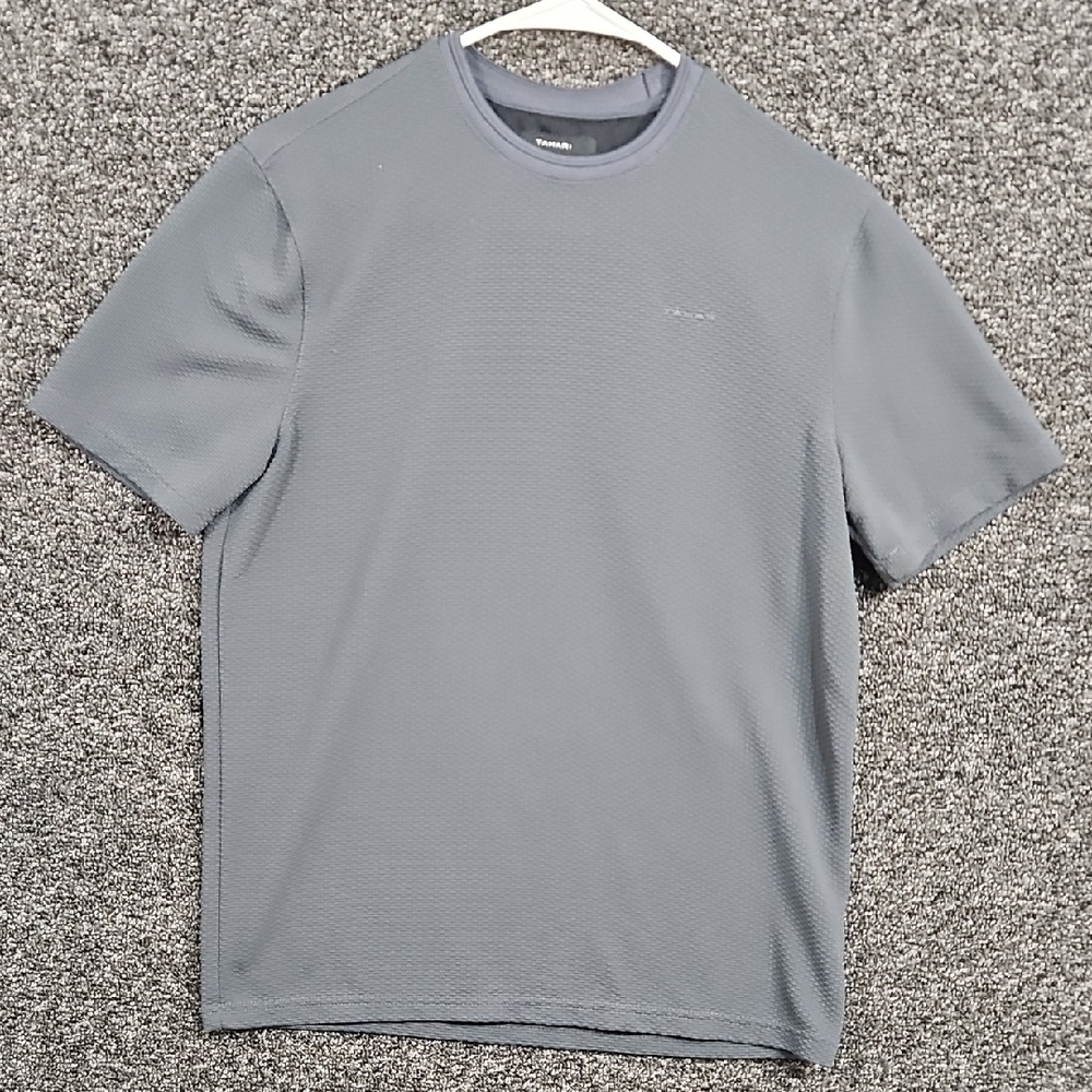 Tahari Men's Short Sleeve Gray Pull Over Shirt